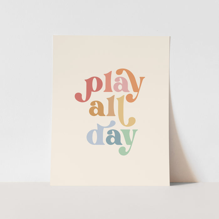 Play All Day Art Print