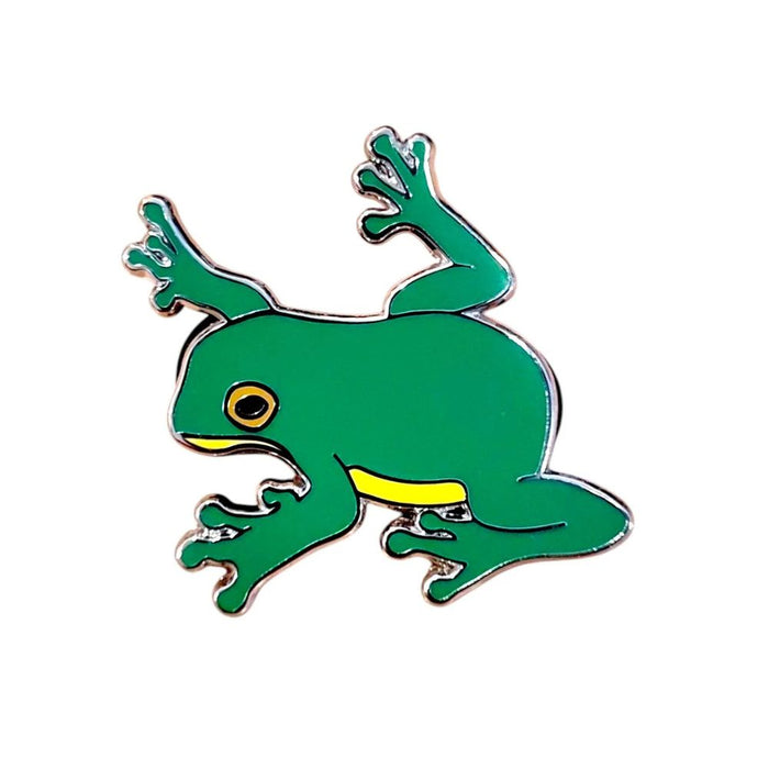 Red Parka Enamel Pin - Green Tree Frog