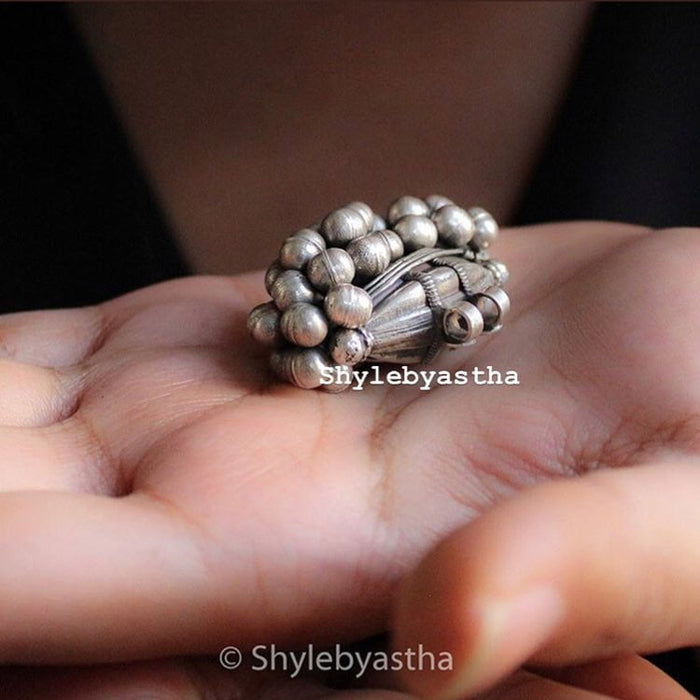 Silver Ball Pendant with Tribal Dori