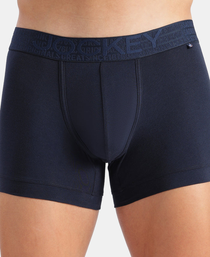 Super Combed Cotton Elastane Stretch Solid Trunk with Ultrasoft Waistband - Navy