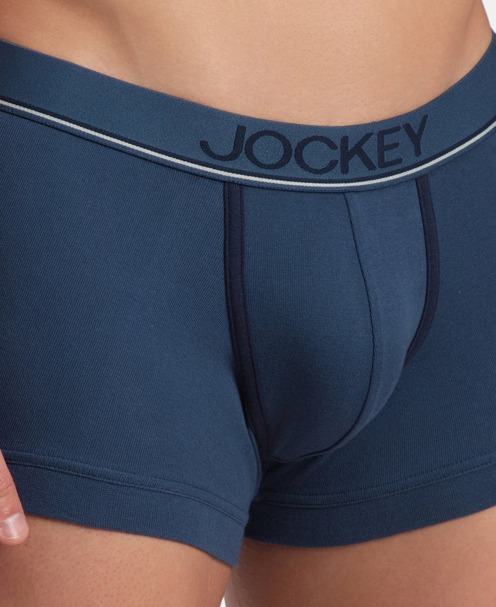 Super Combed Cotton Rib Solid Trunk with Ultrasoft Waistband - Dark Denim