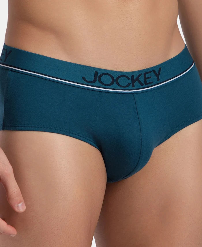 Super Combed Cotton Solid Brief with Ultrasoft Waistband - Seaport Teal (Pack of 2)