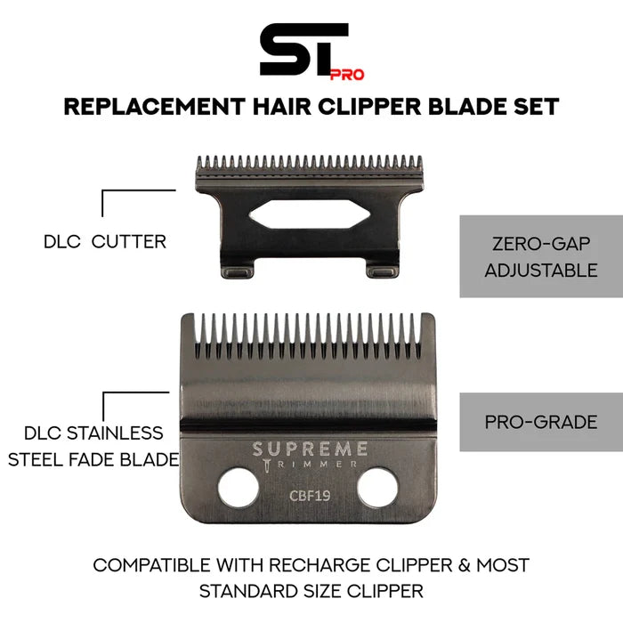Supreme Trimmer Replacement Fade Blade For Recharge Clipper