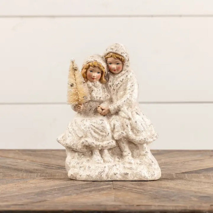 8.5" Tabletop Winter Couple