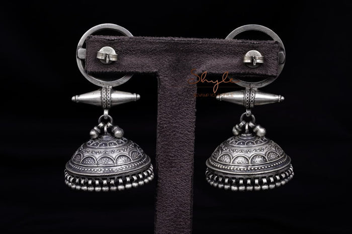 Tattva Intricate Motif Classic Jhumka back