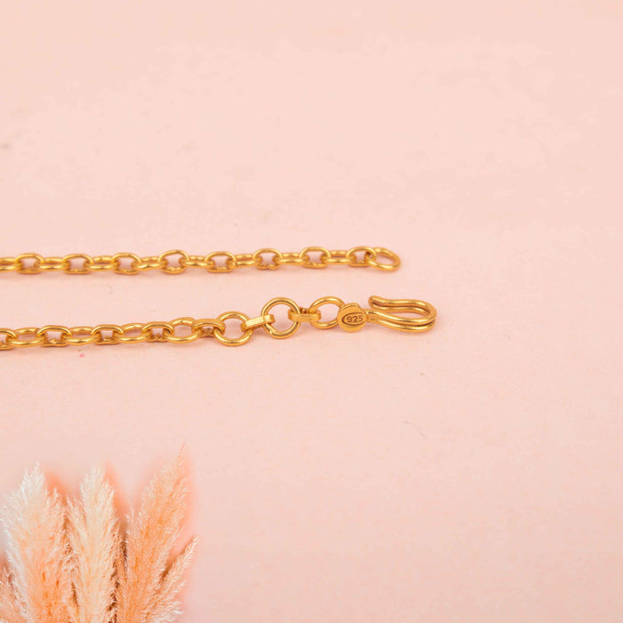 Tattva Two Layered Ball Chain Gold Plated Necklace