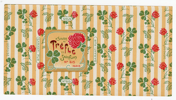 Vintage, Unused, French Art Deco TREFLE ET SAINFUIN Soap Box Label