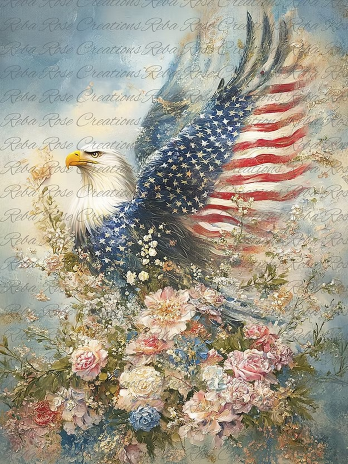 Wings of Freedom Rice Paper by Reba Rose Creations