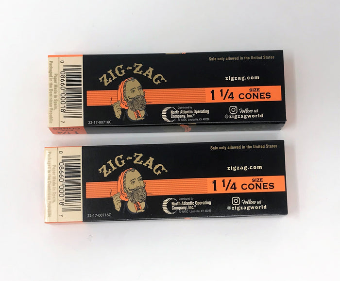 Zig Zag 1 1/4" Size Paper Cones (2 Packs = 12 Total Cones)