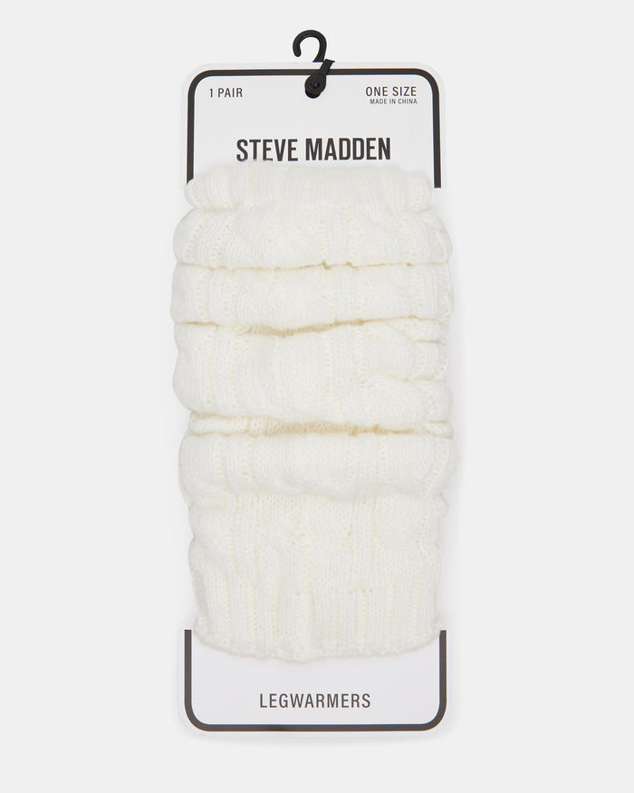 1 PACK CHUNKY CABLE LEG WARMERS IVORY