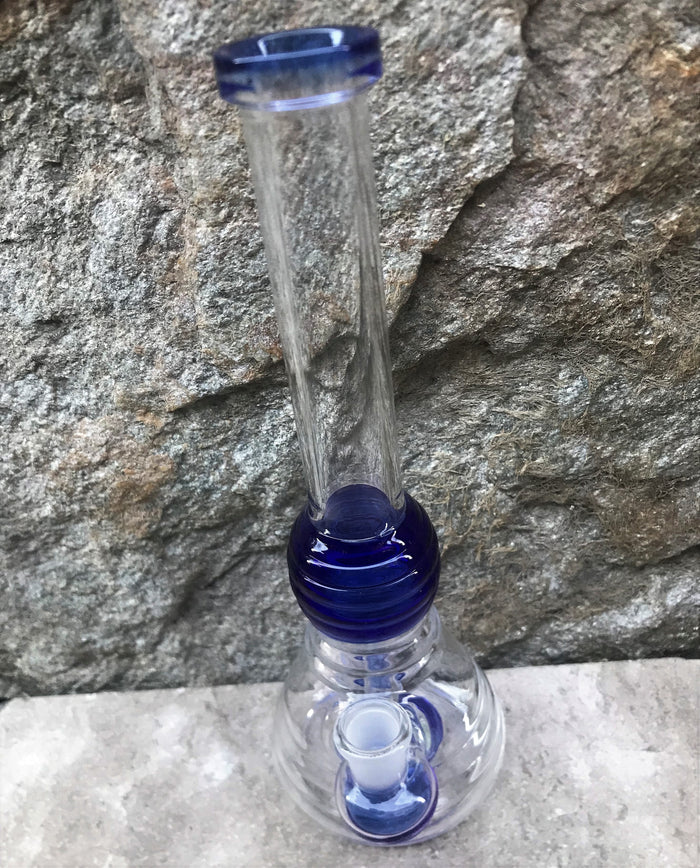 10" Thick Glass Beaker Rig shower perc 2 - 14mm Bowls