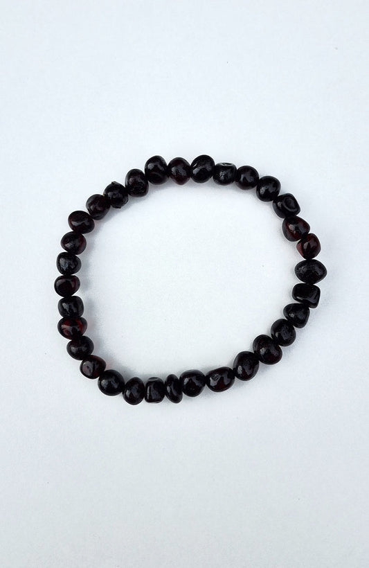 100% Certified Polished Baltic Cherry Amber Bracelet - 3 Sizes