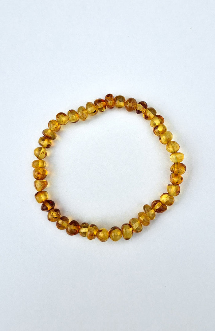 100% Certified Polished Baltic Honey Amber Bracelet - 3 Sizes