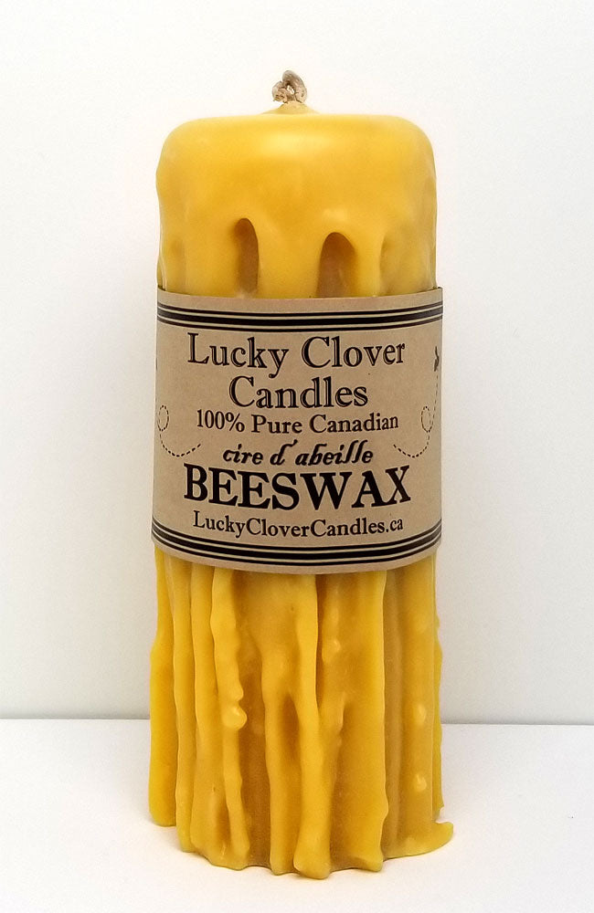 100% Pure Beeswax Hand Dripped Pillar 2"x6"
