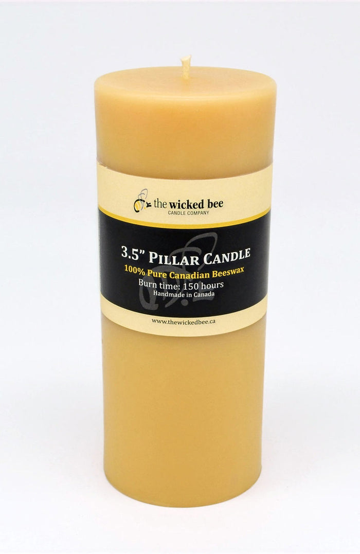 100% Pure Beeswax Pillar 3.5"x9"