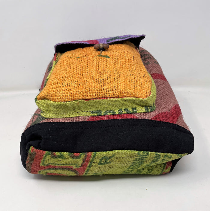 100% Recycled Jute, Handmade Large Bag Backpack