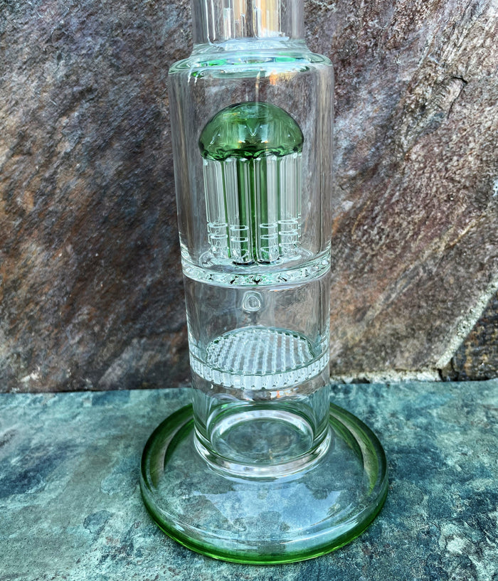 13" Thick Glass Rig Dome Perc Tree Perc Honey Comb 18mm Yoda Bowl