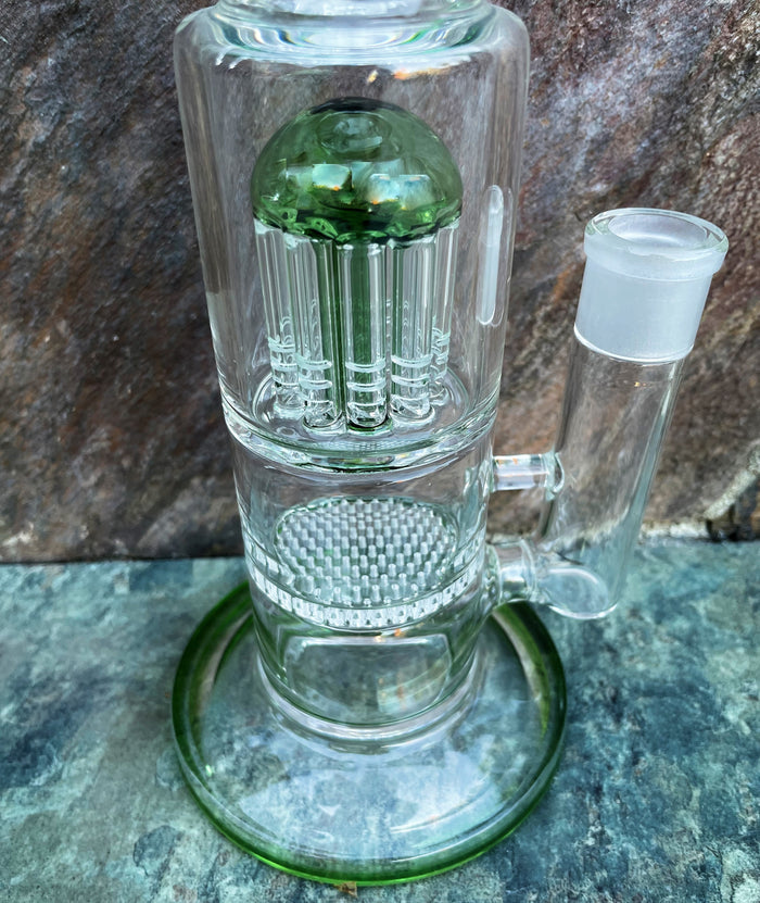 13" Thick Glass Rig Dome Perc Tree Perc Honey Comb 18mm Yoda Bowl