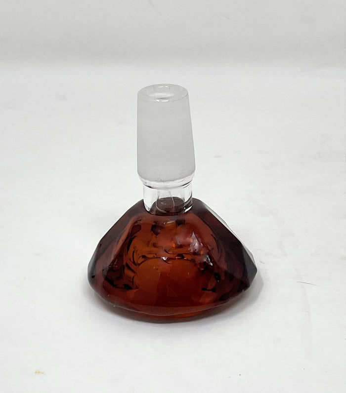 14mm Male Thick Amber Diamond Large Bowl