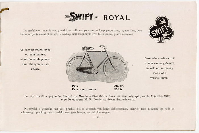 1914 Edwardian De Groote Leeuw European Paper Bicycle Catalog