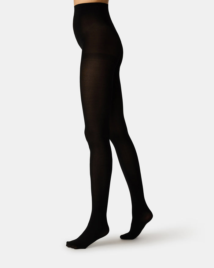 2 PACK SOLID OPAQUE Black Mesh Women's Tights | Steve Madden