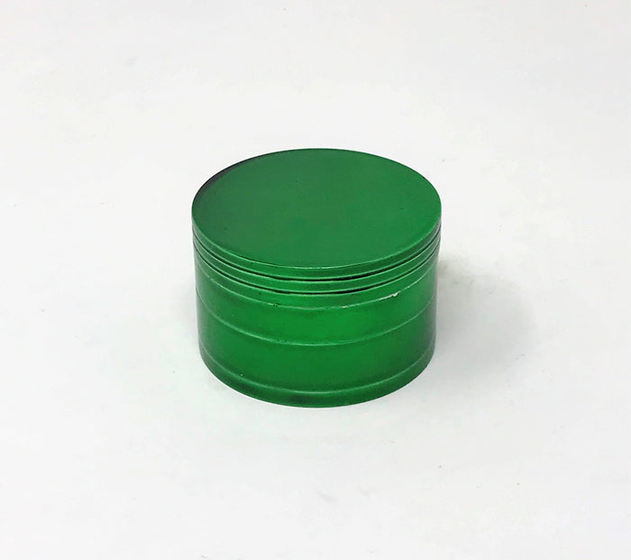 2'' Spice Herb Grinder with Pollen Catcher Metal 4 Part Grinder - Green