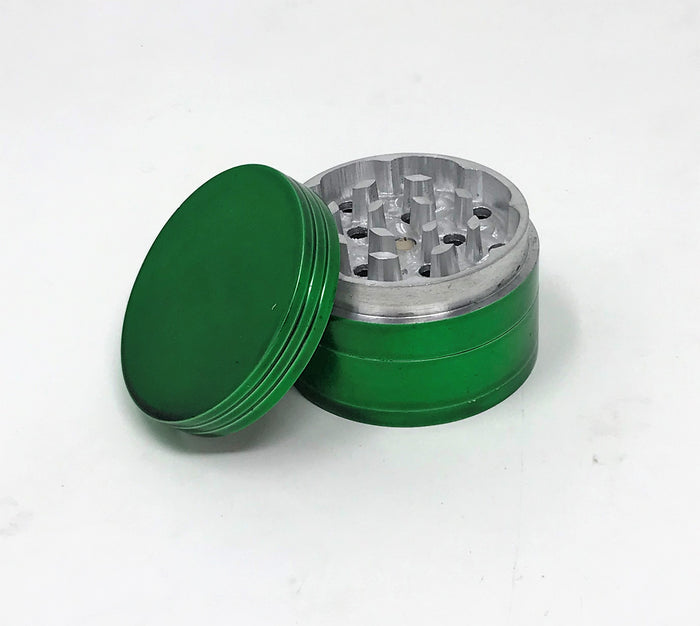 2'' Spice Herb Grinder with Pollen Catcher Metal 4 Part Grinder - Green