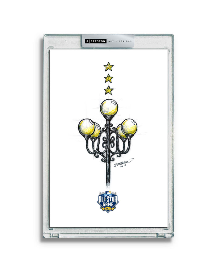 2016 MLB All-Star Game Sketch Art Slab