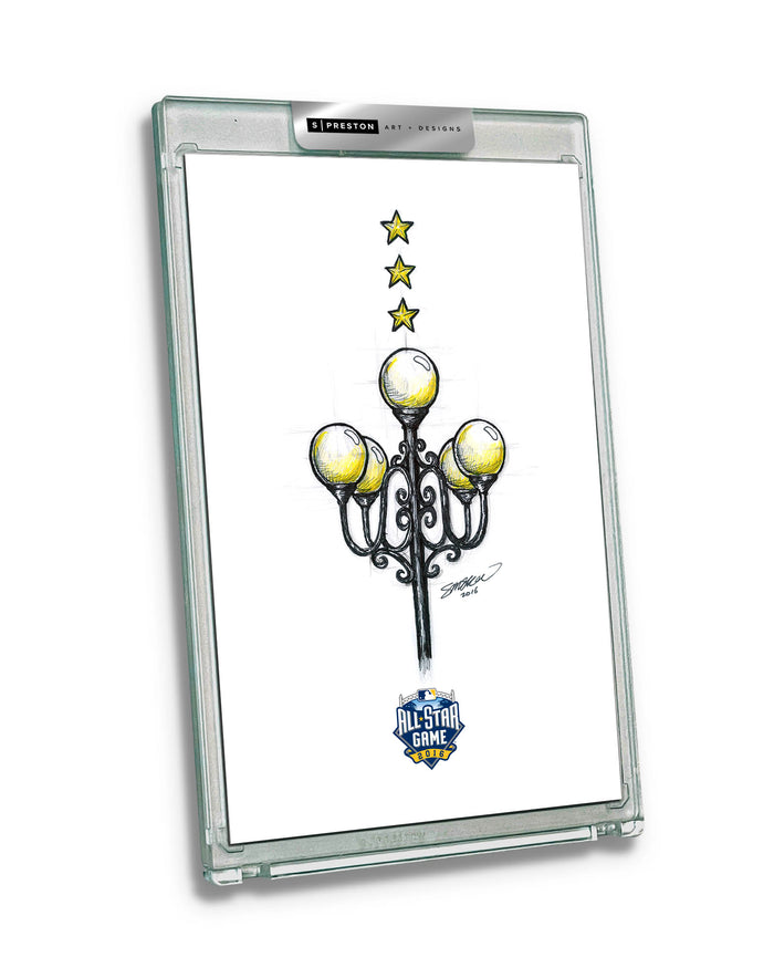 2016 MLB All-Star Game Sketch Art Slab