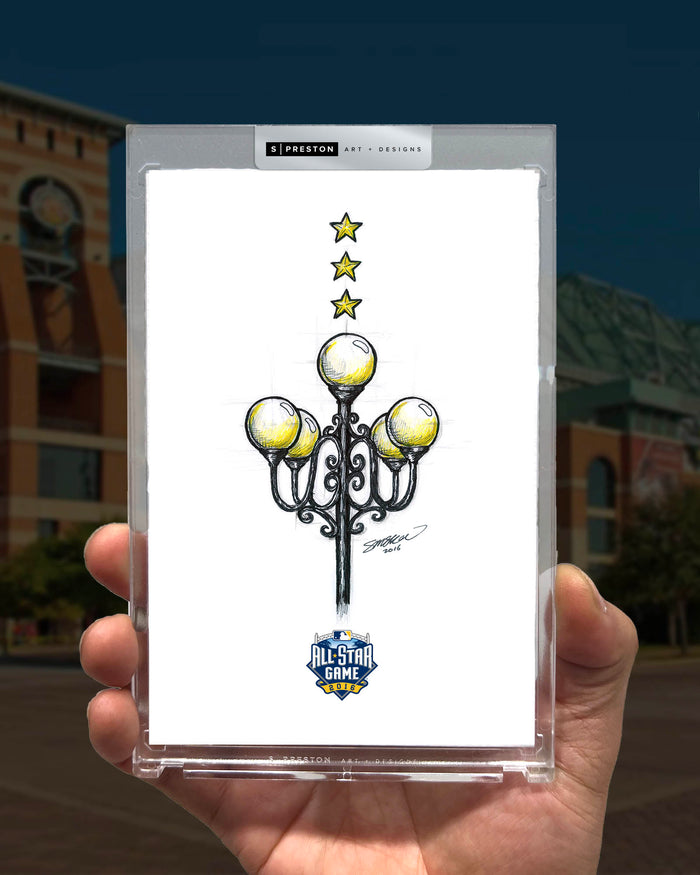 2016 MLB All-Star Game Sketch Art Slab