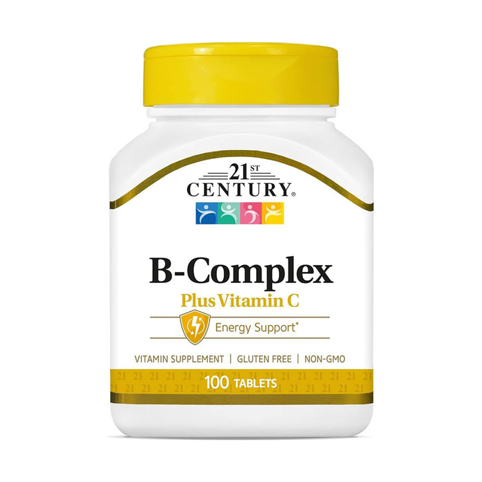 21st Century B-Complex with Vitamin C Caplets - 30 Tablets, Multivitamin Supplements