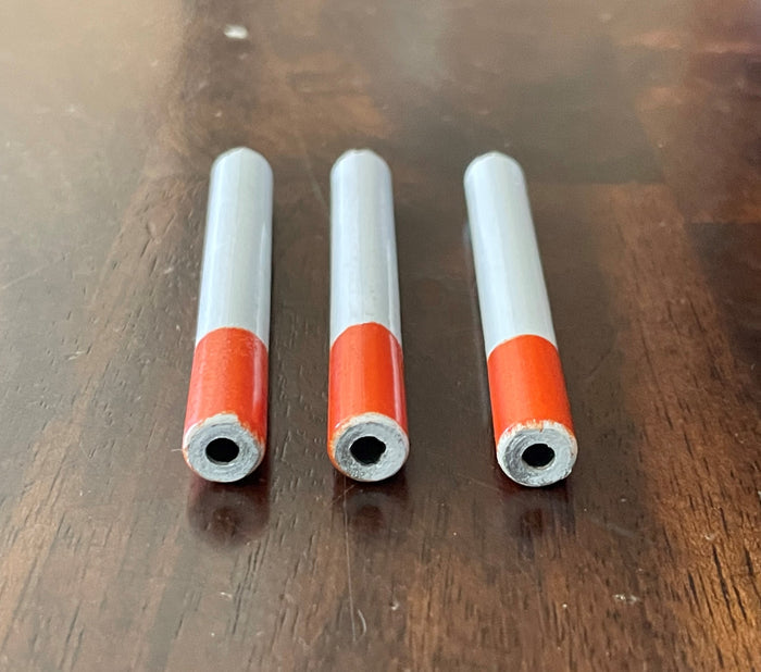 3" Cigarette One Hitter Pipe Aluminum Bat w/serrated teeth (3 Pack)
