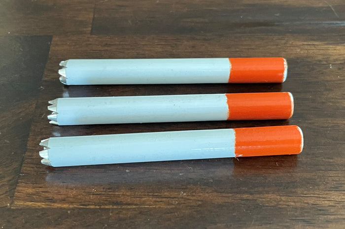 3" Cigarette One Hitter Pipe Aluminum Bat w/serrated teeth (3 Pack)