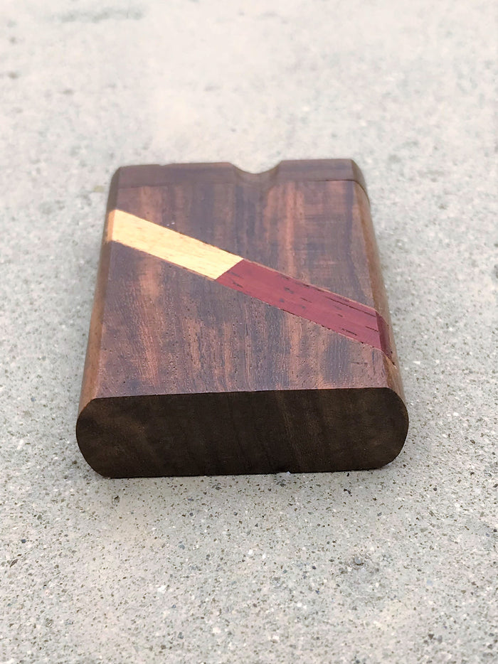 3" Pocket Size Natural Wood Dugout/Stash Box includes Metal Bat One Hitter & Cleaning Tool