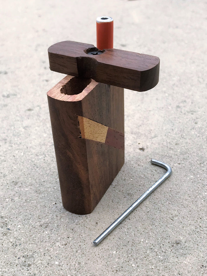 3" Pocket Size Natural Wood Dugout/Stash Box includes Metal Bat One Hitter & Cleaning Tool