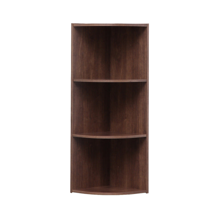 3-Tier Corner Curved Shelf Organizer, Brown - IRIS USA, Inc.