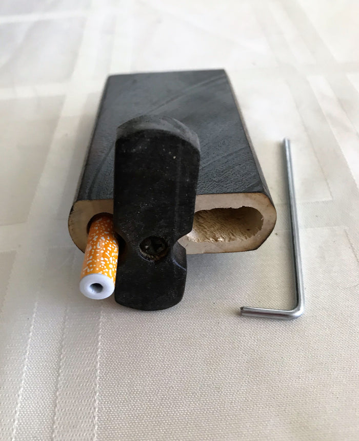 4" Natural Wood Dugout/Stash Box with Markings & Cleaning Tool
