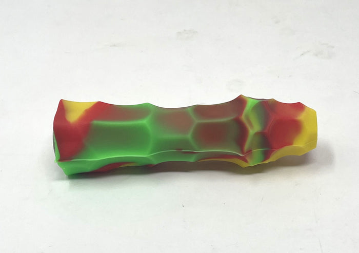 4" Silicone Chillum One Hitter with Glass 9 hole Bowl