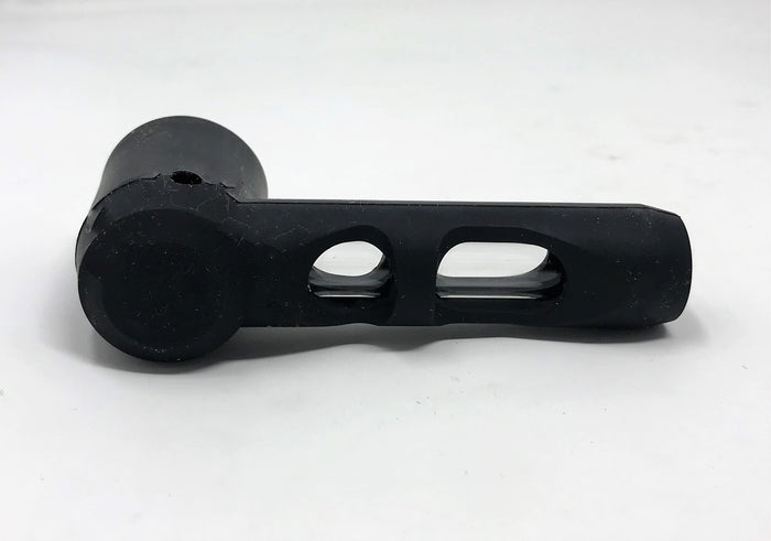 4" Silicone & Glass Hand Spoon Pipe w/Glass Bowl - Black