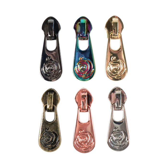 #5 Rose Tab | Zipper Pull - Pack of 5