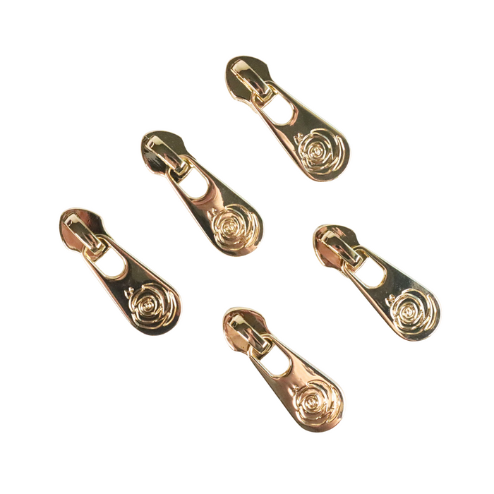 #5 Rose Tab | Zipper Pull - Pack of 5