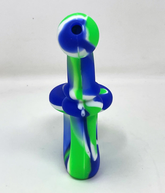5" Silicone Sherlock Best Hand Pipe w/Thick Glass Bowl