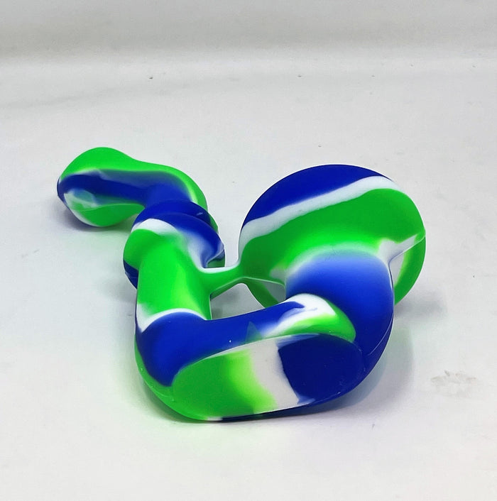 5" Silicone Sherlock Best Hand Pipe w/Thick Glass Bowl