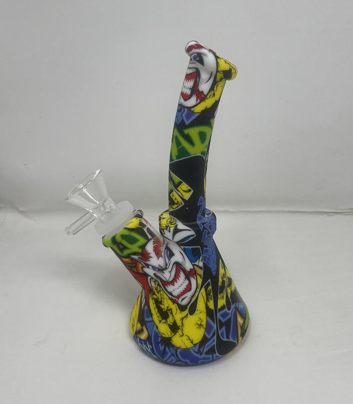 7" Silicone Detachable Unbreakable Beaker Bong with Bowl