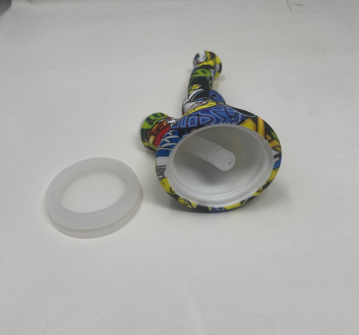 7" Silicone Detachable Unbreakable Beaker Bong with Bowl