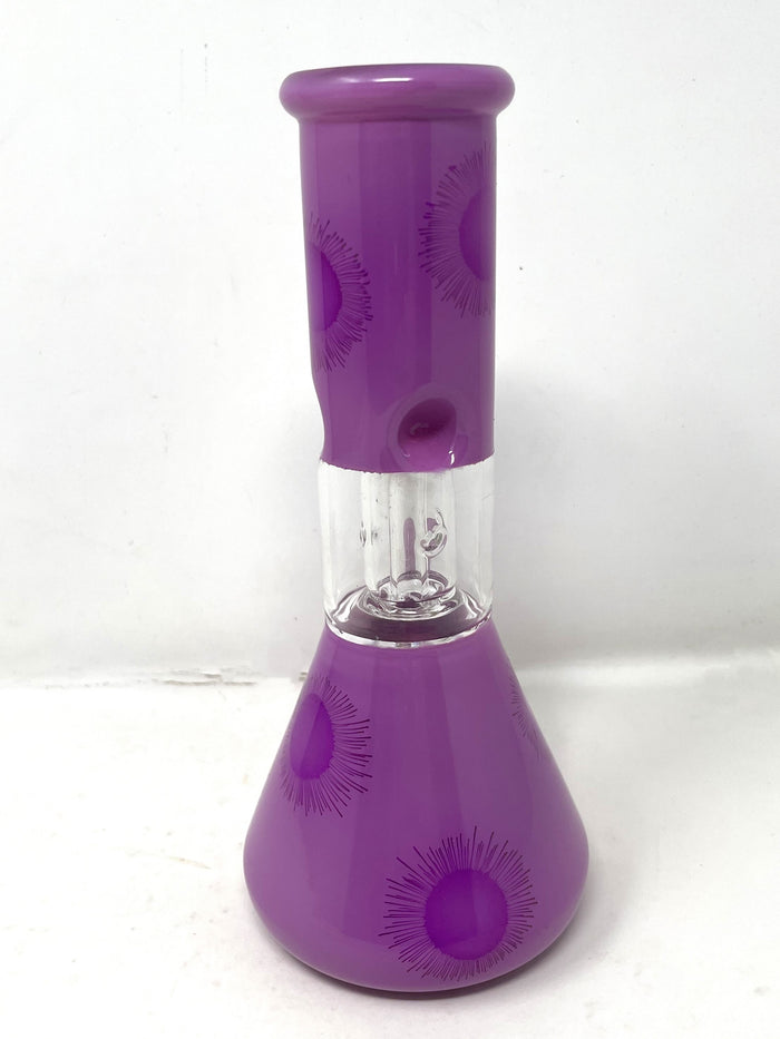 8" Glass Beaker Bong Dome Perc Ice Catchers Slide in stem with Bowl