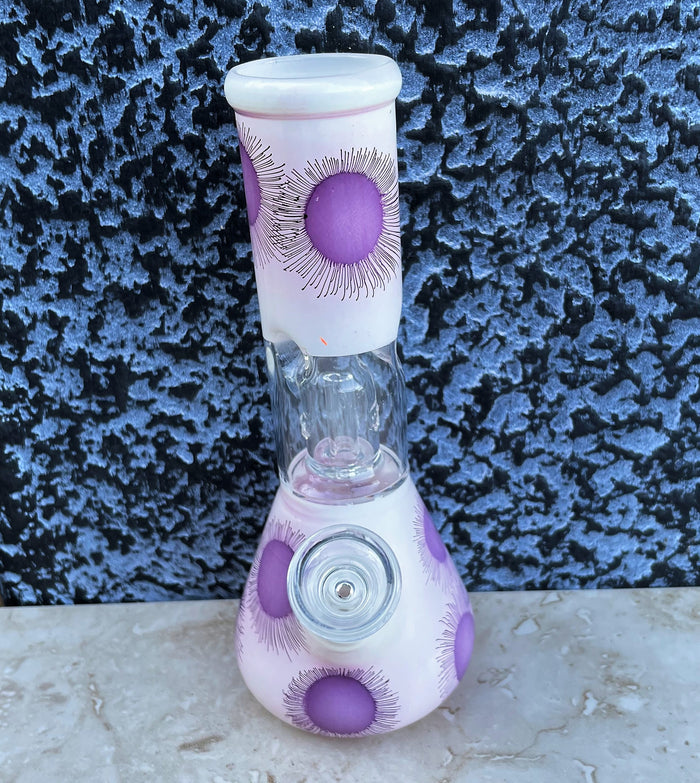 8" Glass Beaker Bong Dome Perc Ice Catchers Slide in stem with Bowl