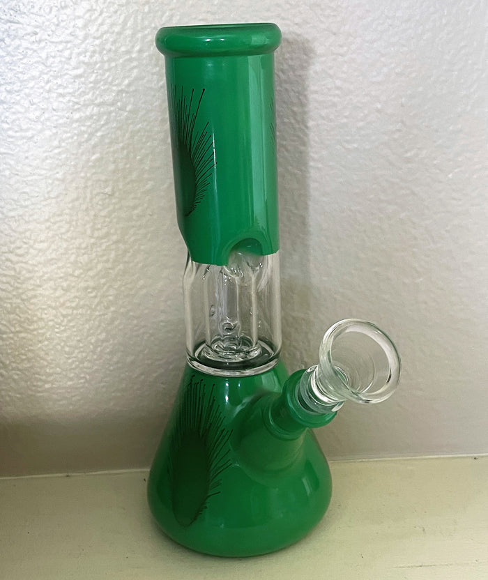 8" Glass Beaker Bong Dome Perc Ice Catchers Slide in stem with Bowl