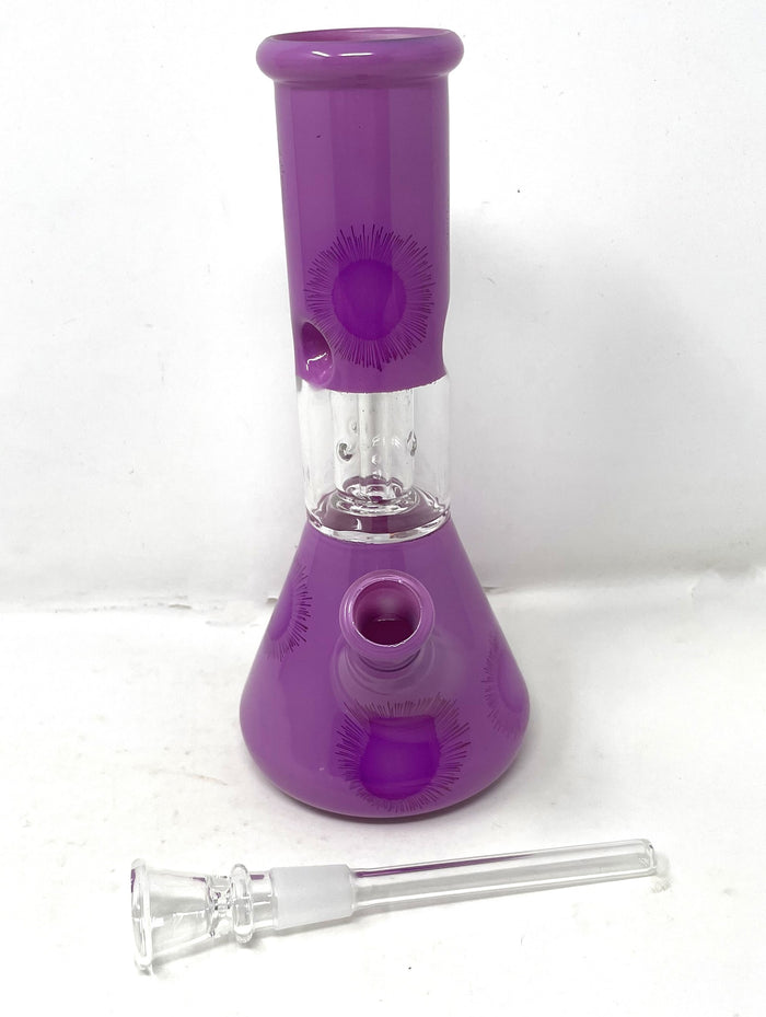 8" Glass Beaker Bong Dome Perc Ice Catchers Slide in stem with Bowl