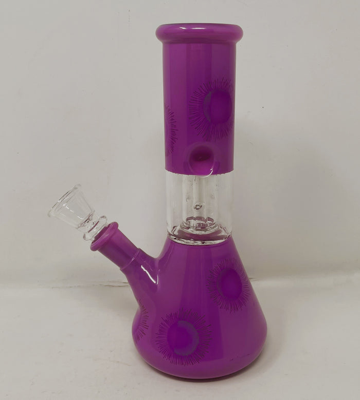 8" Glass Beaker Bong Dome Perc Ice Catchers Slide in stem with Bowl
